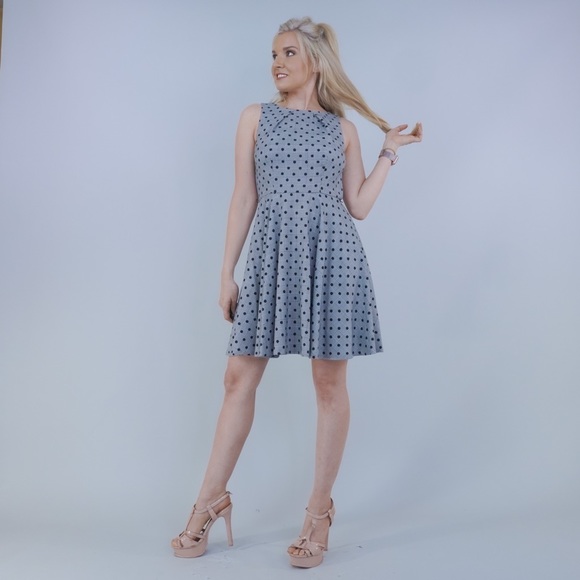 Grey and Black Polka Dot Sundress by Elle - Picture 6 of 14